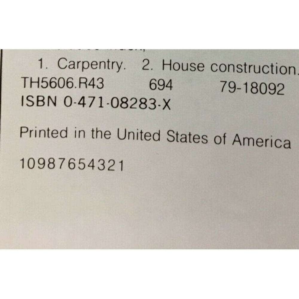 Residental Carpentry by Mortimer P. Reed Instructional Book Mprtimer P Reed - Picture 5 of 5